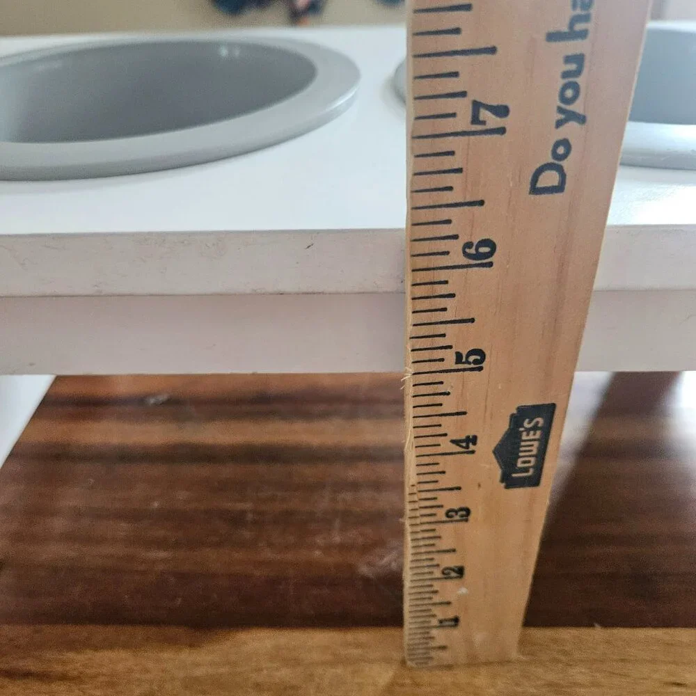 elevated wooden pet bowls